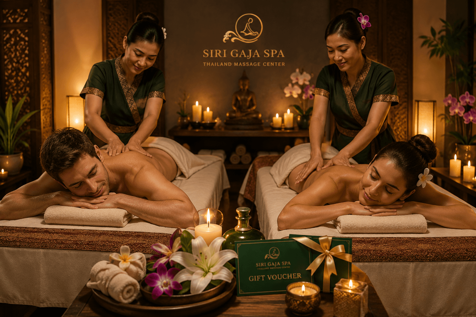 Paarmassage im Siri Gaja Spa in entspannter Atmosphäre